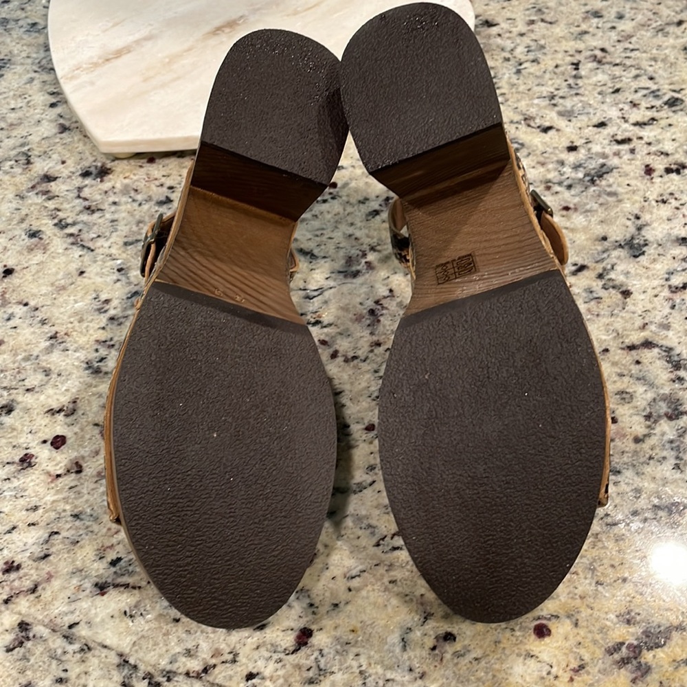 Free People Sandal Clog Belem Platform Snakeskin Black/Tan 39/US 9 Never Worn - Picture 6 of 6